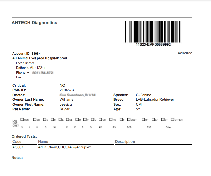 How do I submit an ANTECH lab order? Covetrus Pulse™ Help Center